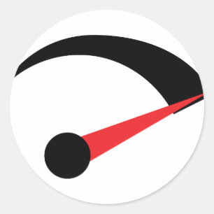 Pegatina Redonda indicador rápido de velocidad de la aguja