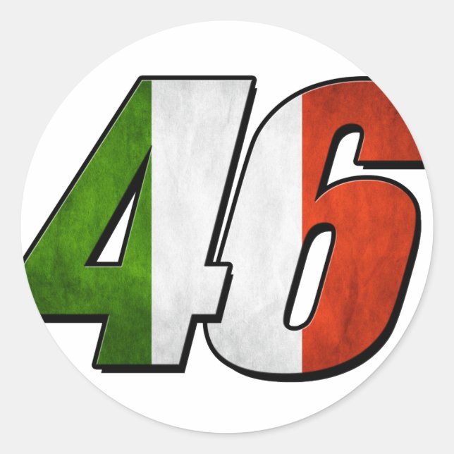 Pegatina Redonda Indicador VR46 (Anverso)