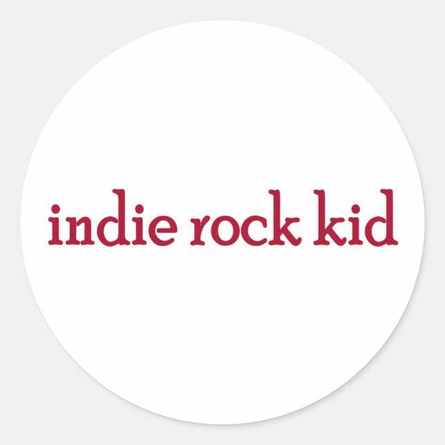 Pegatina Redonda Indie Rock Kid (Anverso)