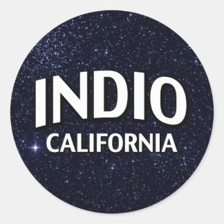 Pegatina Redonda Indio California