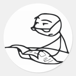 Pegatina Redonda Individuo del periódico