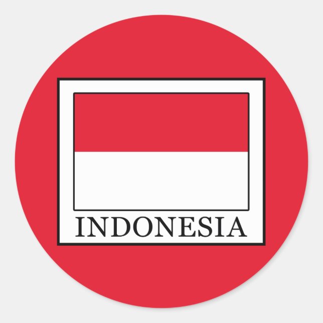 Pegatina Redonda Indonesia (Anverso)