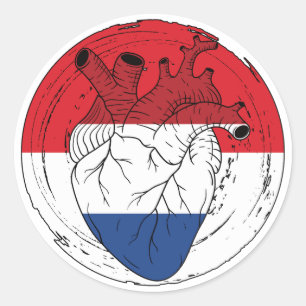 Pegatina Redonda Indonesia Indonesia Indonesia Koningsdag Países Ba