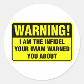 PEGATINA REDONDA INFIDEL