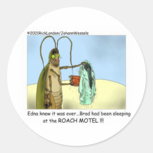 Pegatina Redonda Infidelidad de las cucarachas Regalos divertidos, 