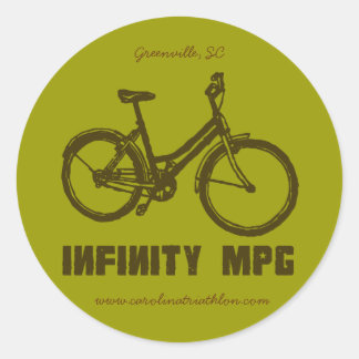 Pegatina Redonda INFINITY MPG brown decal, www.carolinatriathlon.co