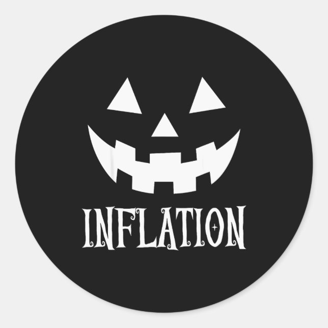 Pegatina Redonda Inflation Halloween Costume Costume Couples Matchi (Anverso)