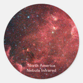 Pegatina Redonda Infrarrojos de nebulosa de Norteamérica