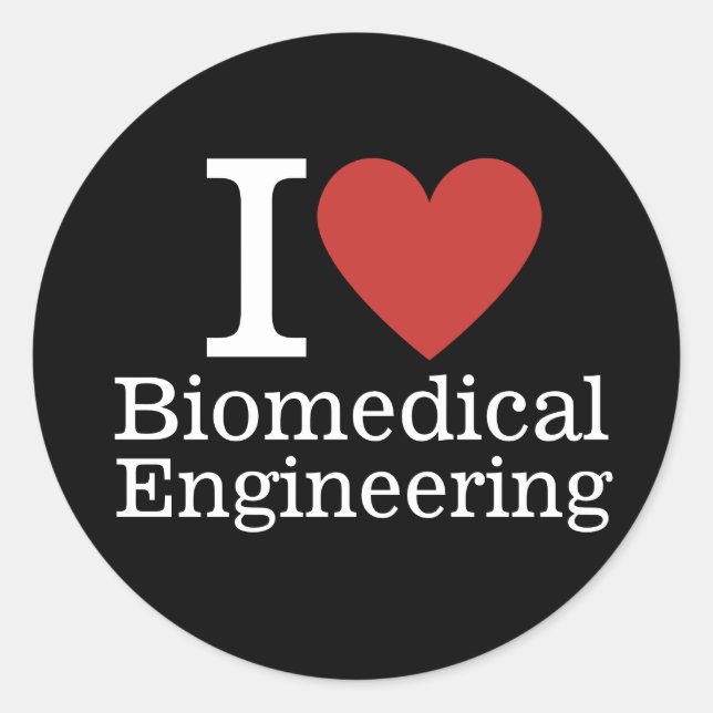 Pegatina Redonda ❤️ Ingeniería biomédica para estudiantes/profesore (Anverso)