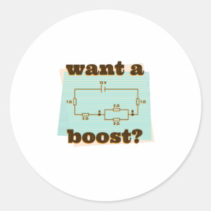 Pegatina Redonda Ingeniero de circuito eléctrico