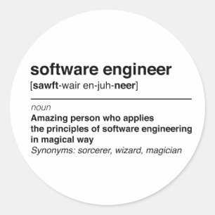 Pegatina Redonda Ingeniero de software