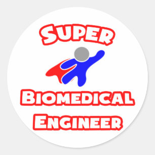 Pegatina Redonda Ingeniero super biomédico