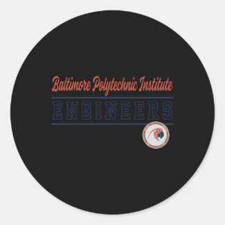 Pegatina Redonda Ingenieros del Instituto Politécnico de Baltimore 