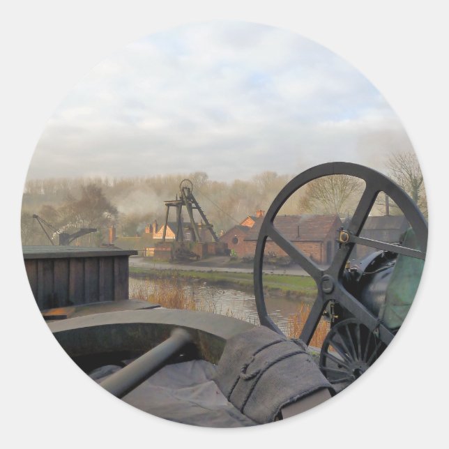 PEGATINA REDONDA INGLATERRA VICTORIANA (Anverso)