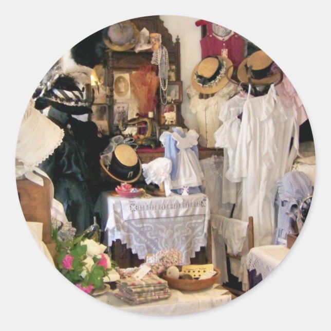 PEGATINA REDONDA INGLATERRA VICTORIANA (Anverso)