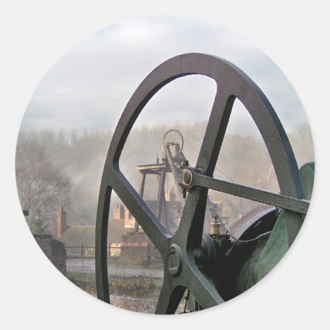 PEGATINA REDONDA INGLATERRA VICTORIANA (Anverso)