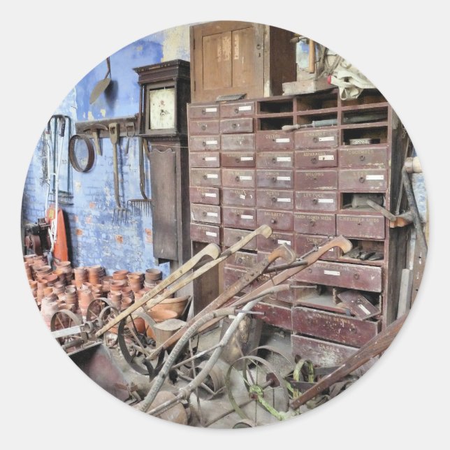 PEGATINA REDONDA INGLATERRA VICTORIANA (Anverso)