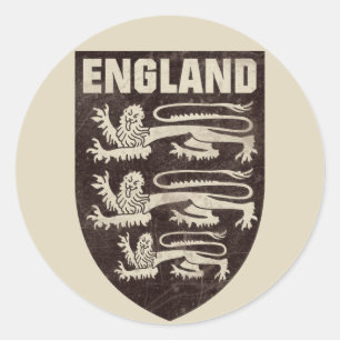 Pegatina Redonda Inglaterra vintage