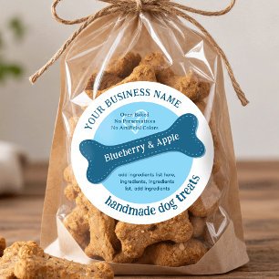 Pegatina Redonda Ingredientes de Galletas Animales para Perros Case