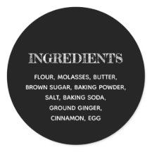 Ingredientes personalizados Blanco y negro