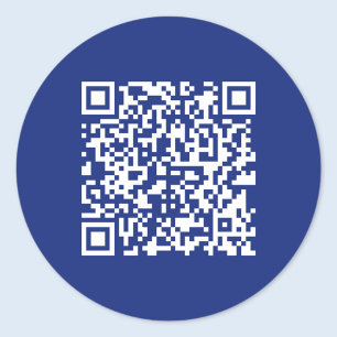Pegatina Redonda Ingrese URL Código QR generado instantáneamente   