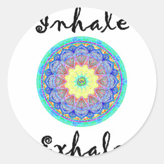 Pegatina Redonda inhalar exhale