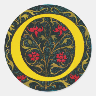 PEGATINA REDONDA INICIAL O, 1520.