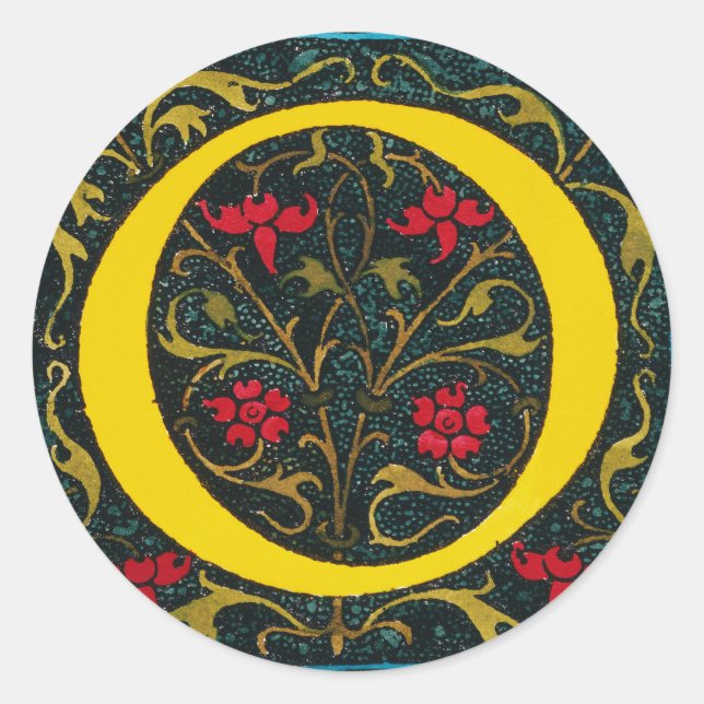 PEGATINA REDONDA INICIAL O, 1520. (Anverso)