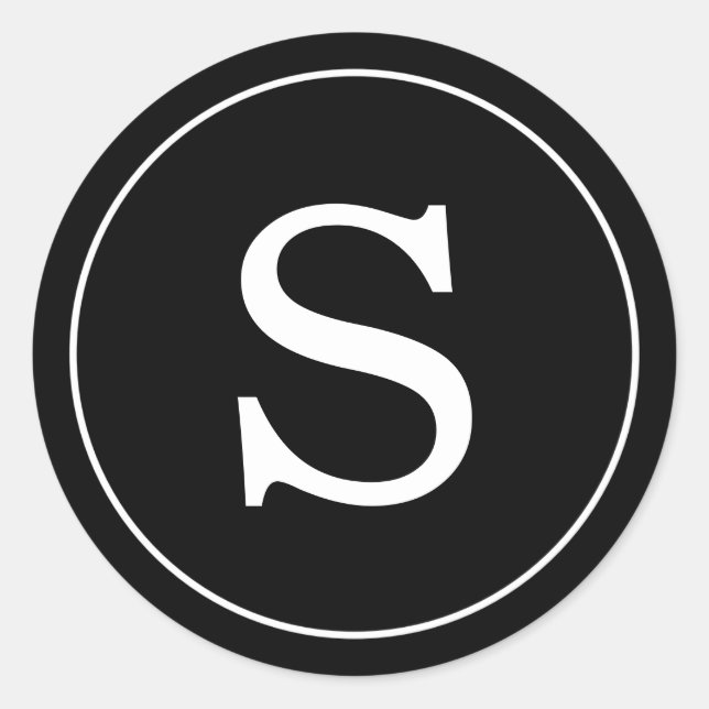 Pegatina Redonda Inicial personalizada (Anverso)