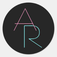 Iniciales de superposición moderna | Negro turques