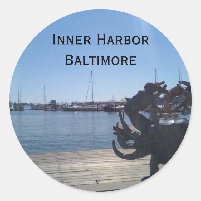 Pegatina Redonda Inner Harbour (Anverso)
