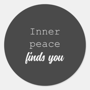 Pegatina Redonda Inner Peace te encuentra   Serene Mindful Living