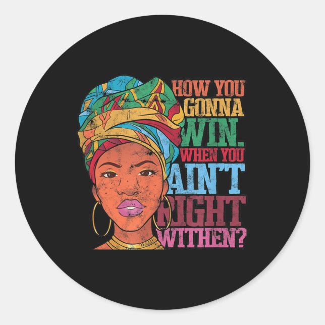 Pegatina Redonda Inner - Victoria - Verdad Uni-adultos - Negro - Pe (Anverso)