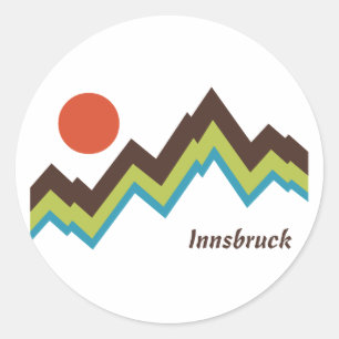 Pegatina Redonda Innsbruck Austria