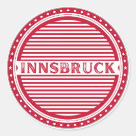 Pegatina Redonda Innsbruck City Pride Emblem – Austria Identity