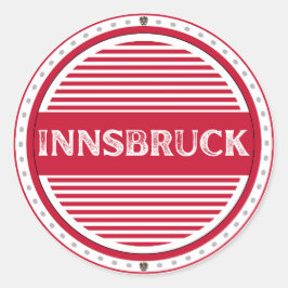 Pegatina Redonda Innsbruck City Pride Emblem – Austrian Identity