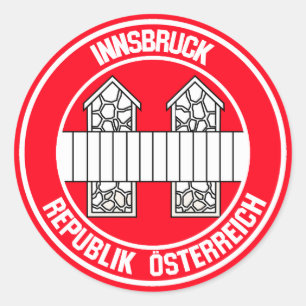 Pegatina Redonda Innsbruck Round Emblem