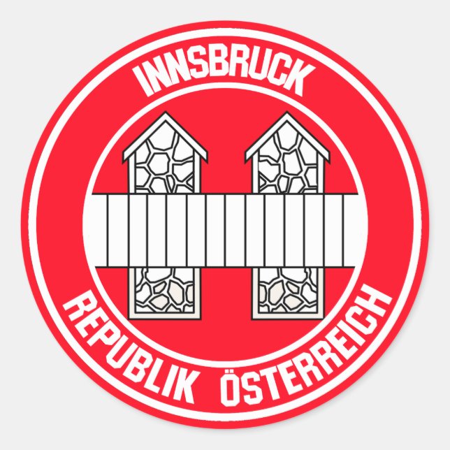 Pegatina Redonda Innsbruck Round Emblem (Anverso)