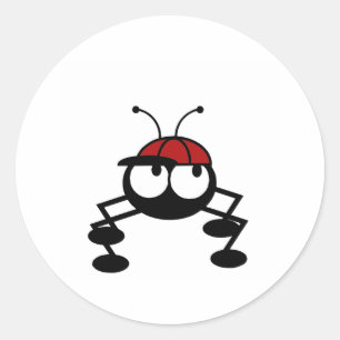 Pegatina Redonda Insecto del béisbol