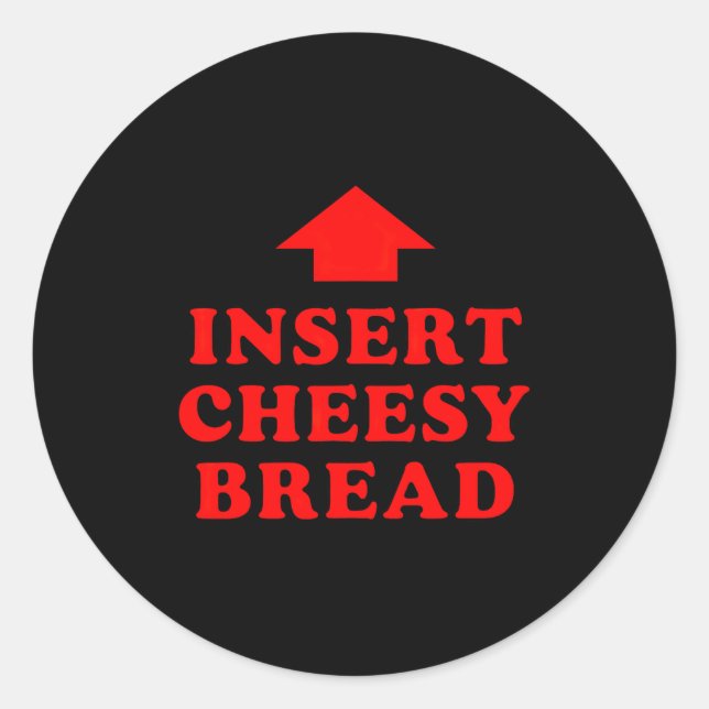 Pegatina Redonda Insertar Pan De Queso Viral (Anverso)