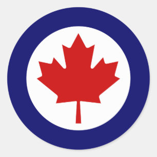 Pegatina Redonda Insignia Canadiense