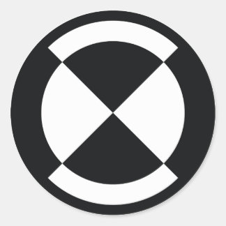 Pegatina Redonda insignia de calibración - resonador de curiosidad