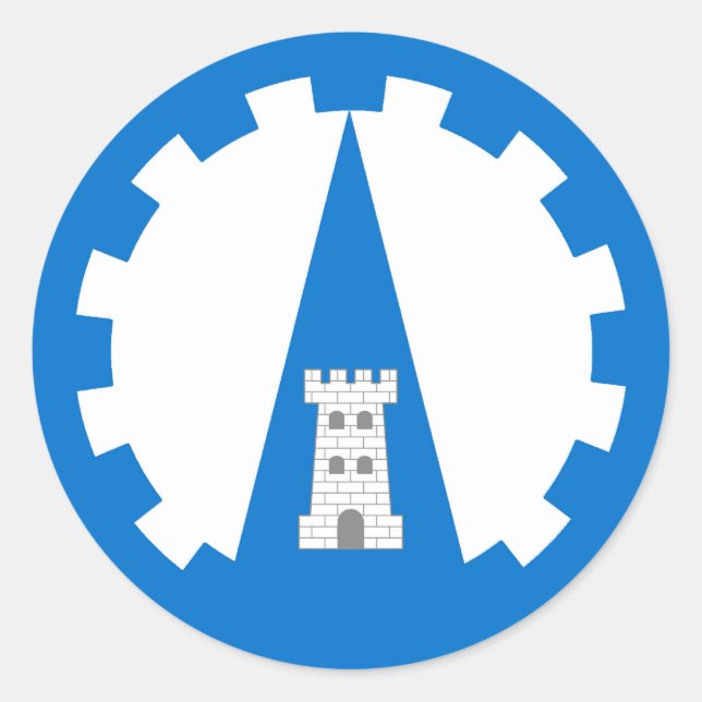 Pegatina Redonda Insignia de Dreiburgen (Anverso)