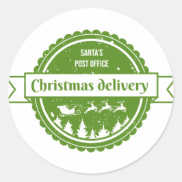 Pegatina Redonda insignia de entrega de navidades