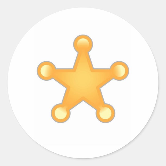 Pegatina Redonda Insignia de estrella (Anverso)