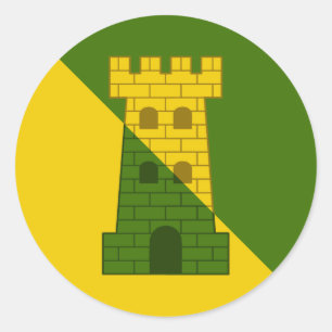 Pegatina Redonda Insignia de la Baronia de Fettburg