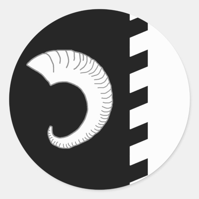 Pegatina Redonda Insignia de la Baronía de la Marcha de la Frontera (Anverso)