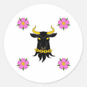 Pegatina Redonda Insignia de la Baronía de Montenegro