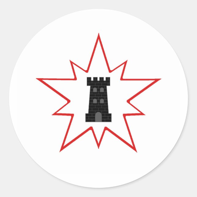 Pegatina Redonda Insignia de la Baronía de Northkeep Populace (Anverso)