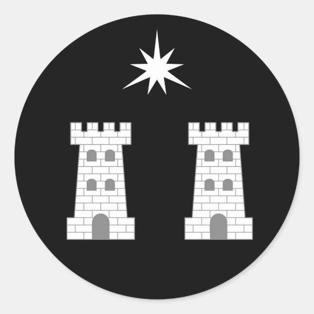 Pegatina Redonda Insignia de la Baronia de Stargate (Anverso)